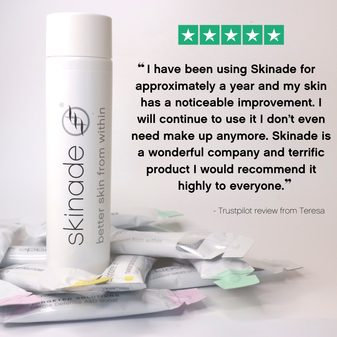 Skinade Collagen Drink 30 Day Supply - Peach & Mangosteen Flavor