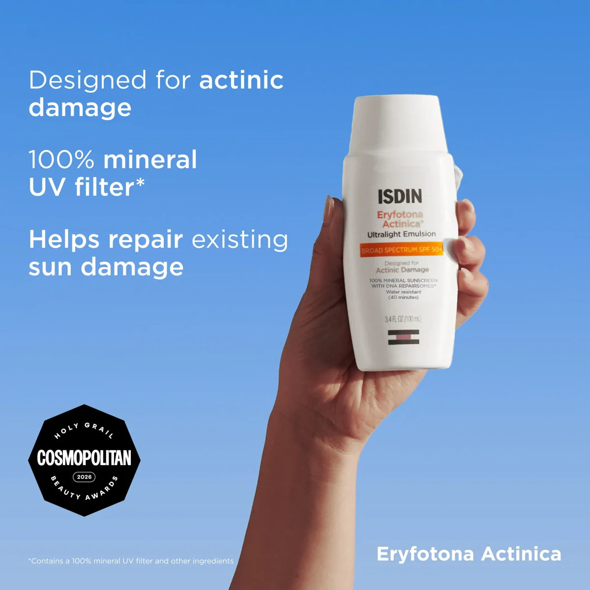 Isdin Eryfotona Actinica SPF 50+ Ultralight Mineral Sunscreen